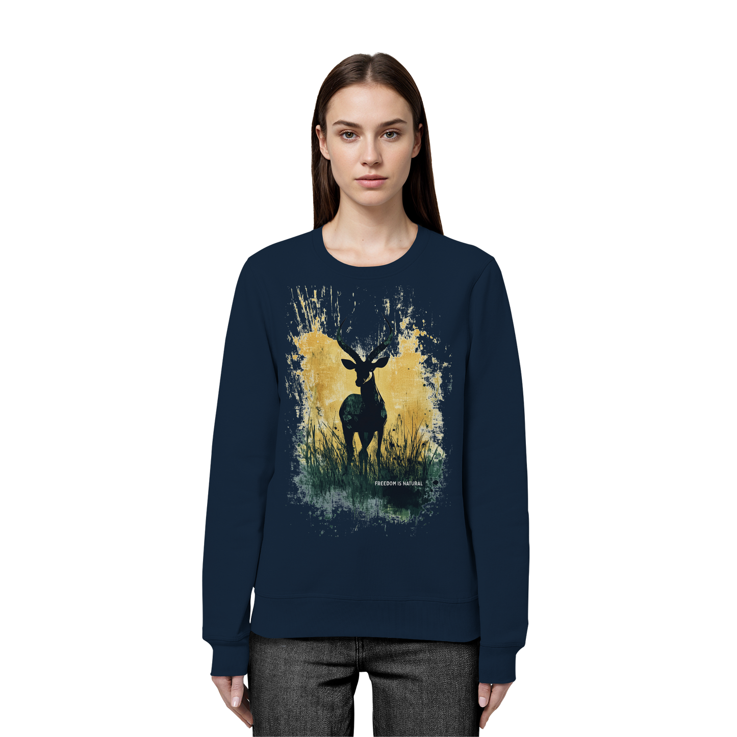 Antilope Watercolor Style - Organic Unisex Sweatshirt