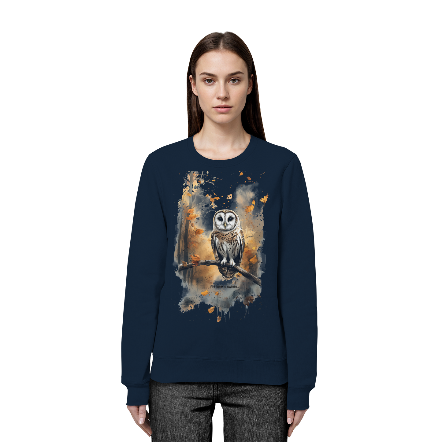 Eule Watercolor Style - Organic Basic Unisex Sweatshirt