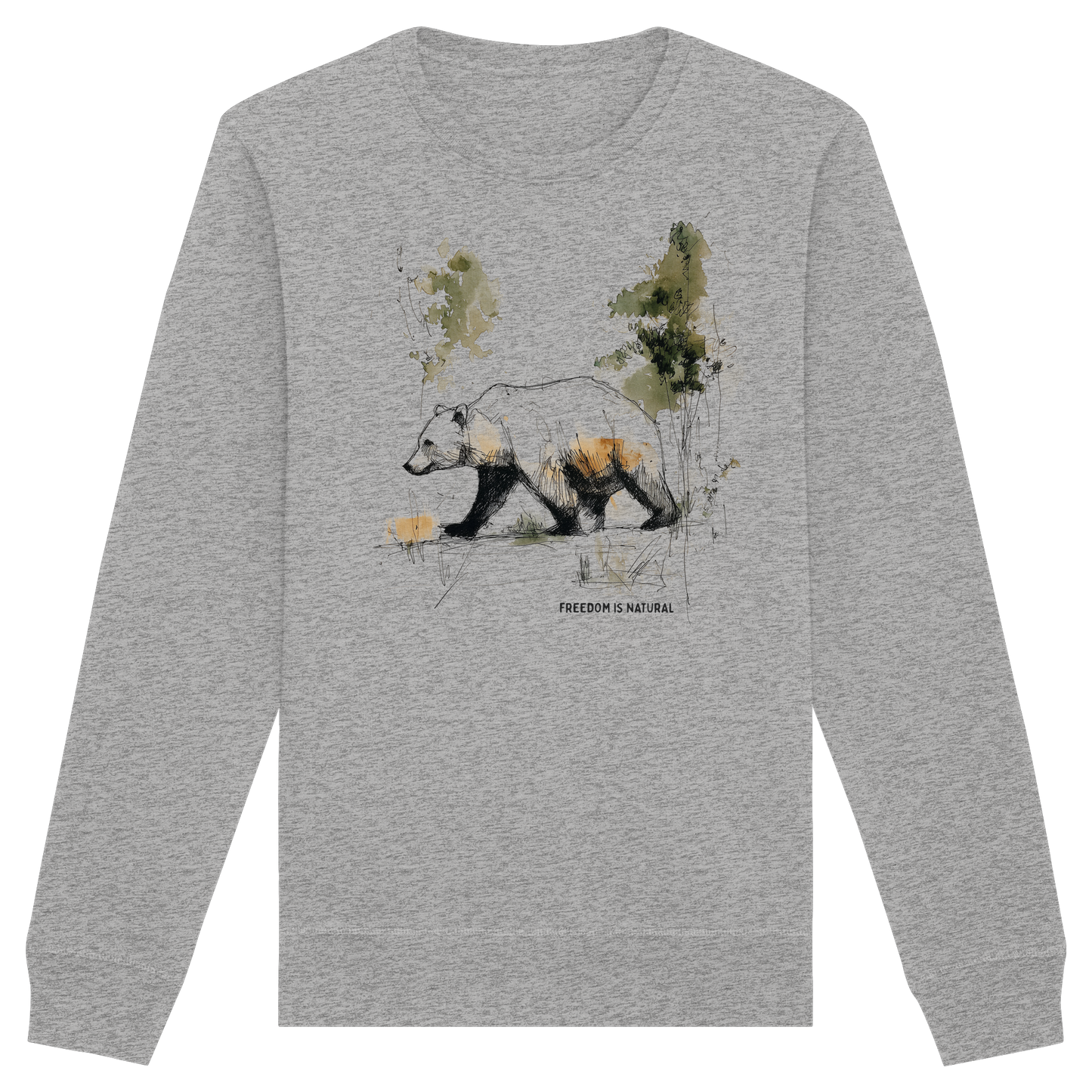 Bär Sketch Art Style - Organic Basic Unisex Sweatshirt