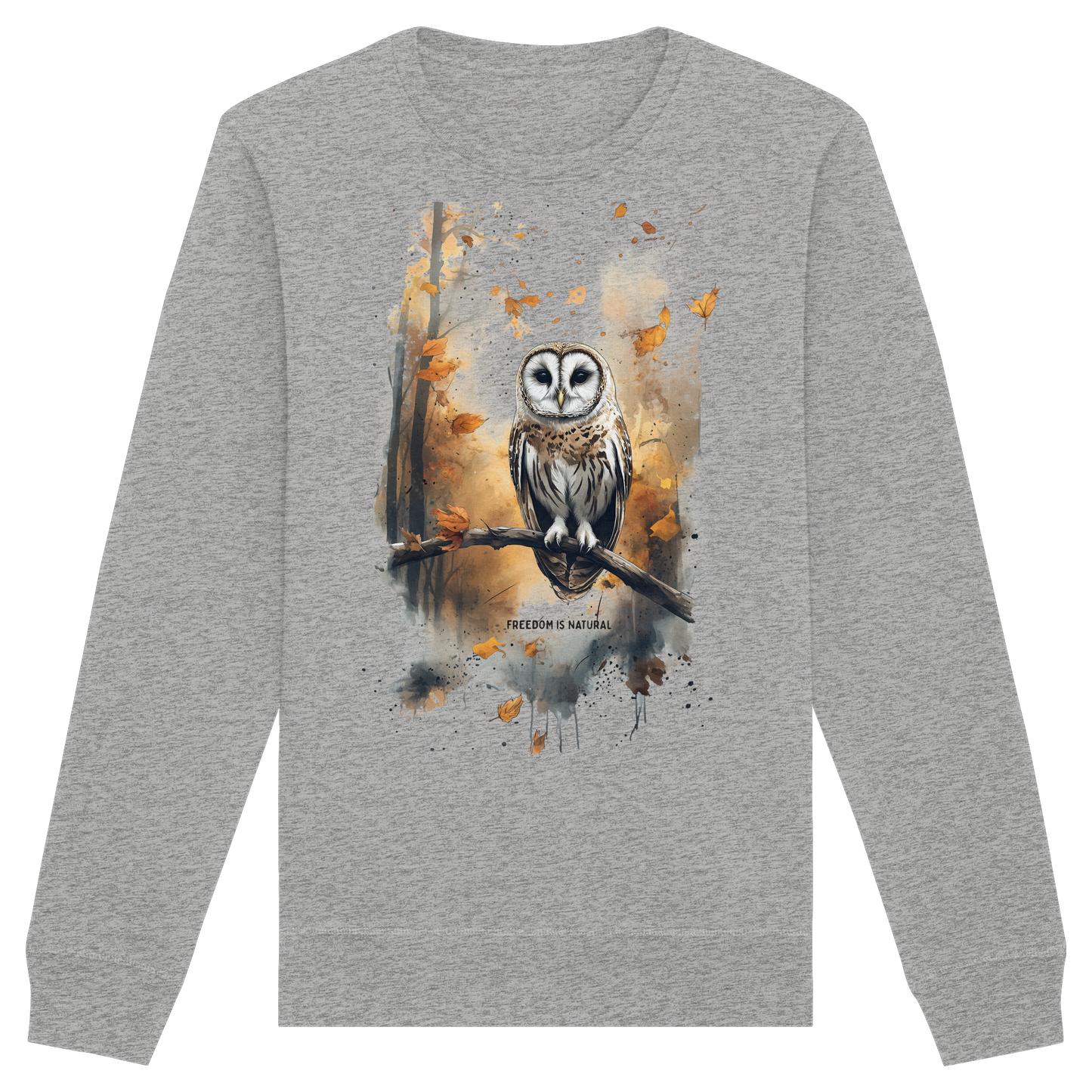 Eule Watercolor Style - Organic Basic Unisex Sweatshirt