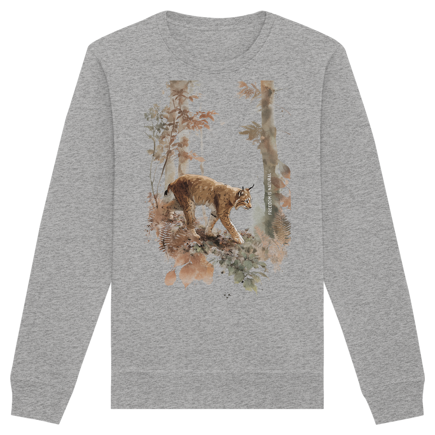Luchs Watercolor Style - Organic Basic Unisex Sweatshirt