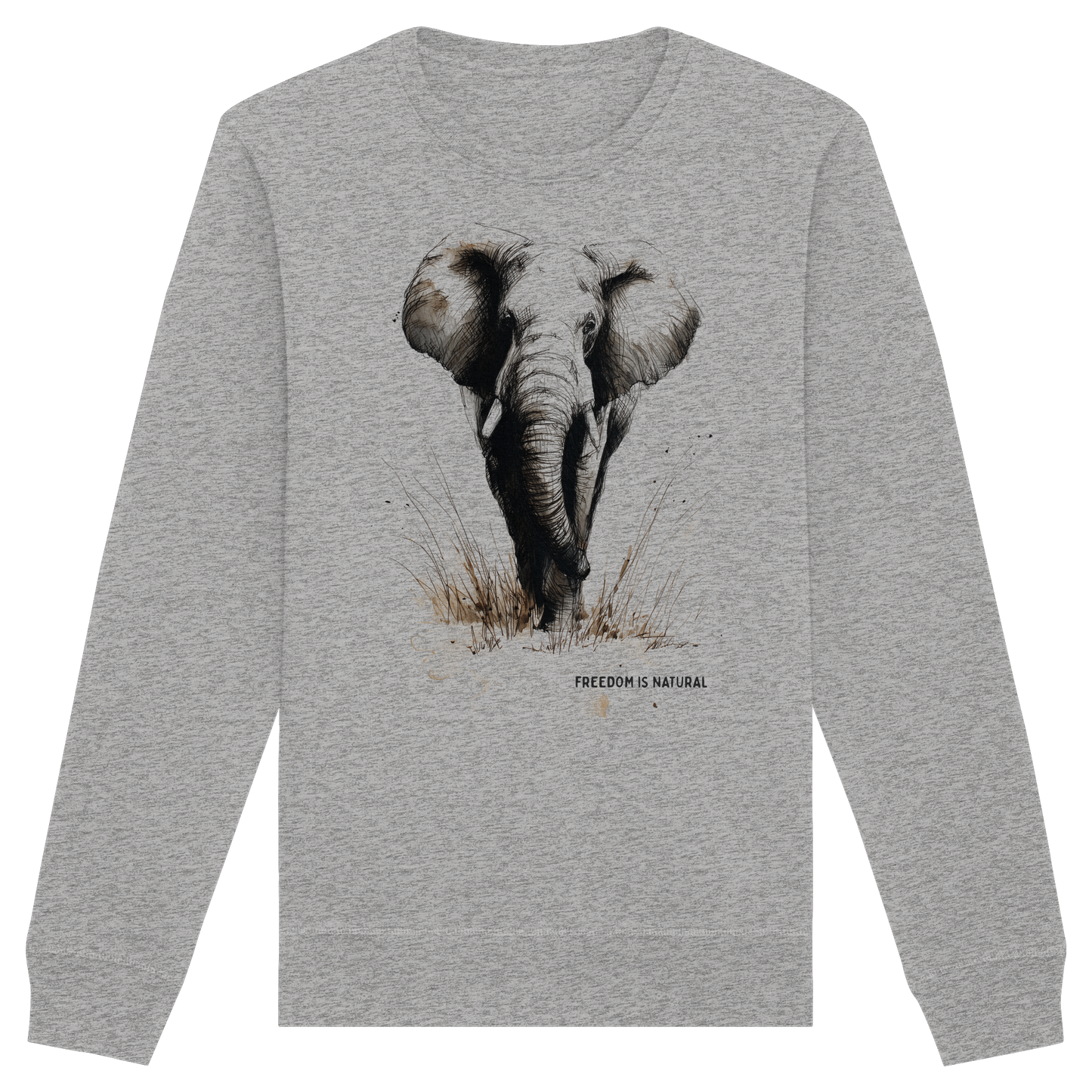 Elefant Sketch Art Style - Organic Basic Unisex Sweatshirt