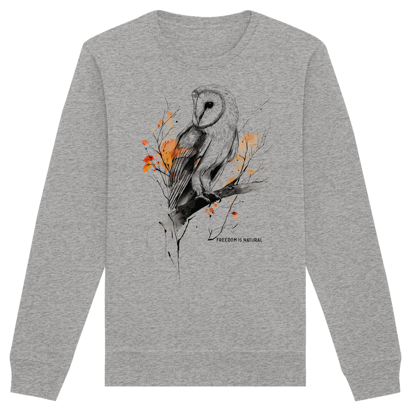 Eule Sketch Art Style - Organic Basic Unisex Sweatshirt