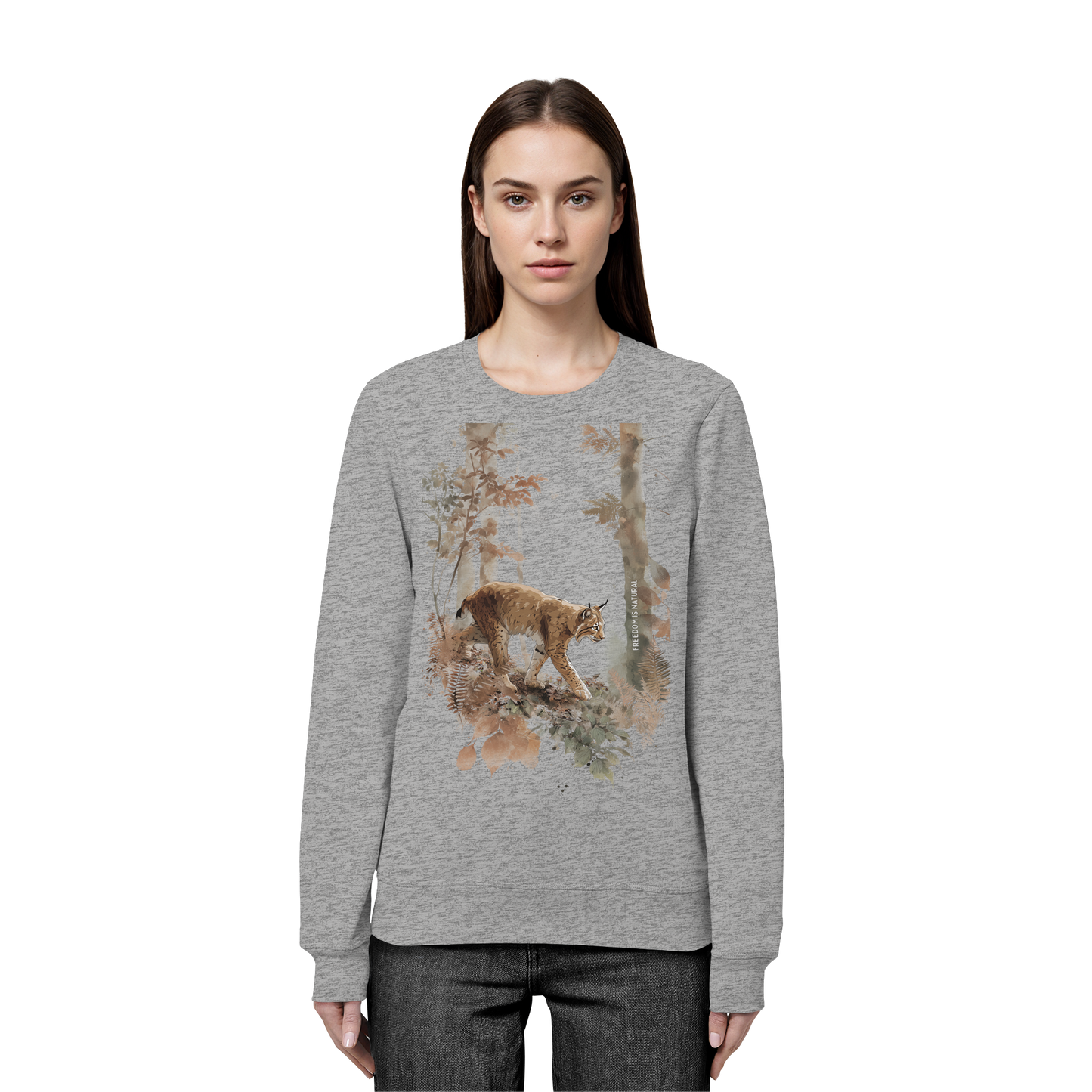 Luchs Watercolor Style - Organic Basic Unisex Sweatshirt