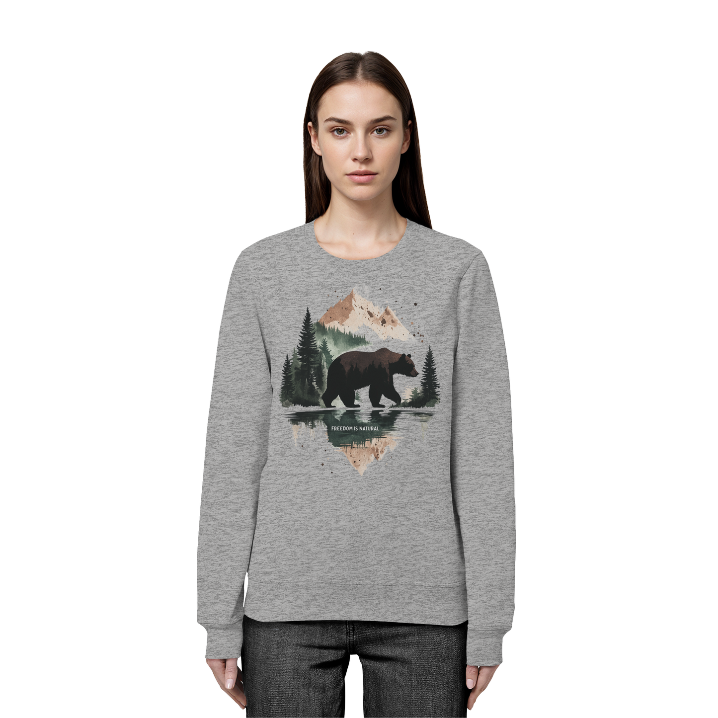 Bär Watercolor Style - Organic Basic Unisex Sweatshirt