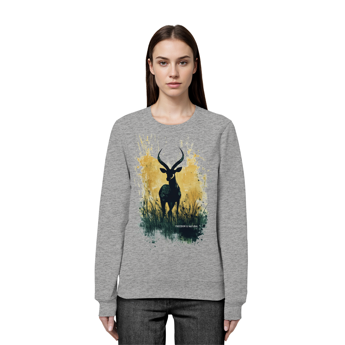 Antilope Watercolor Style - Organic Unisex Sweatshirt