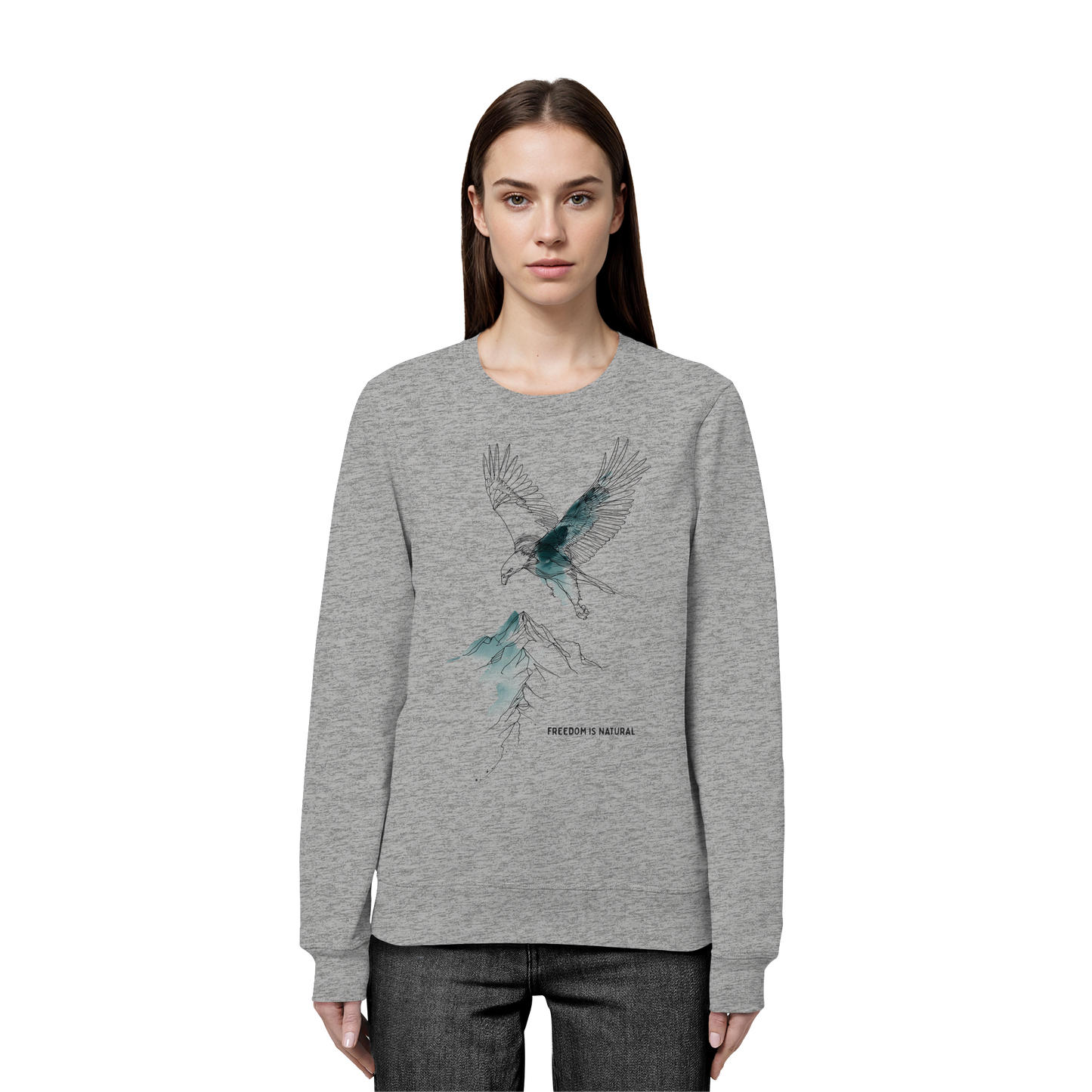 Adler Sketch Art Style - Organic Basic Unisex Sweatshirt