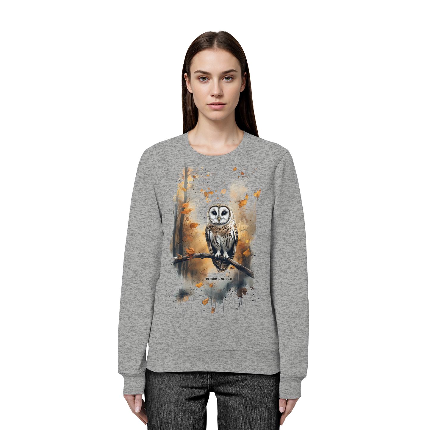 Eule Watercolor Style - Organic Basic Unisex Sweatshirt