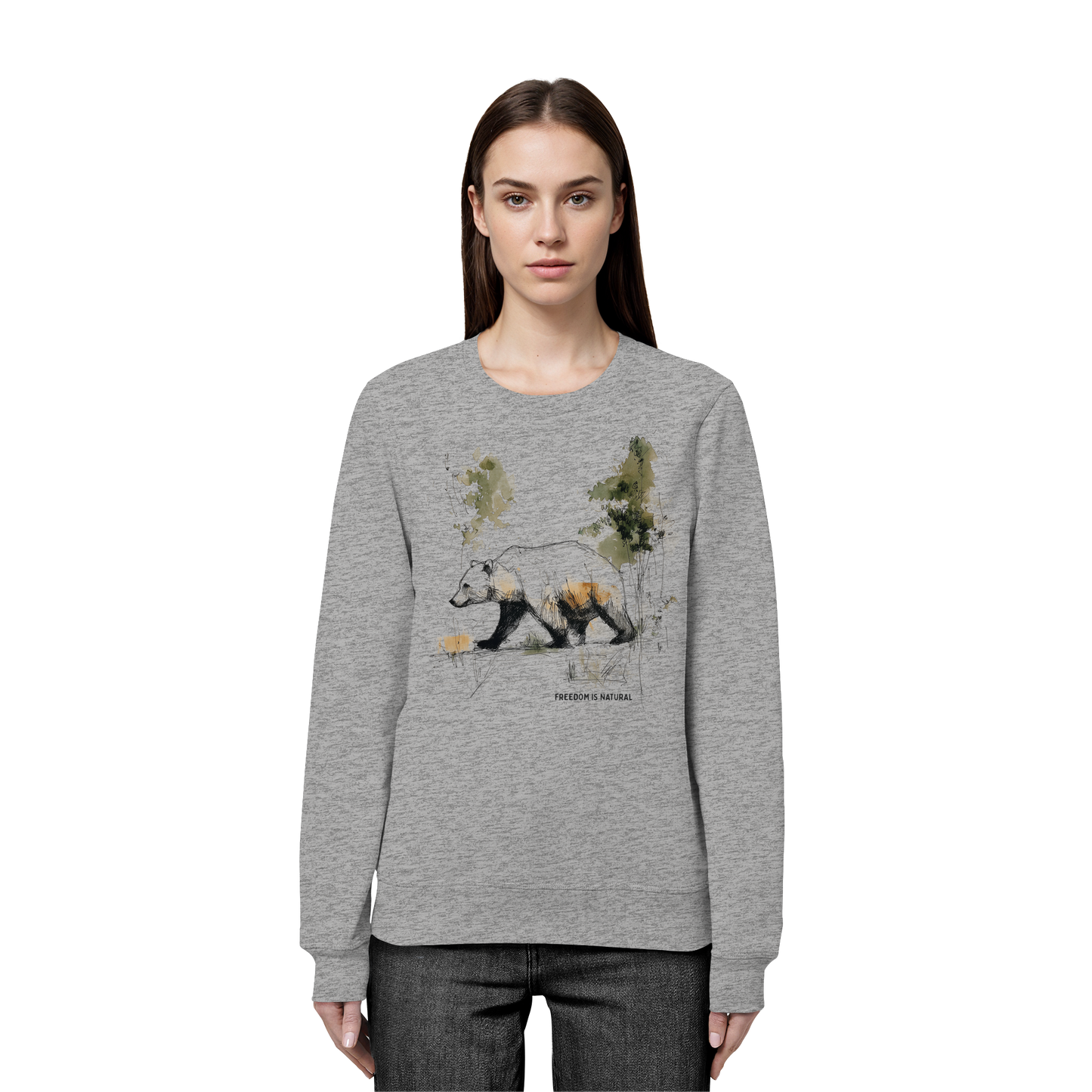Bär Sketch Art Style - Organic Basic Unisex Sweatshirt