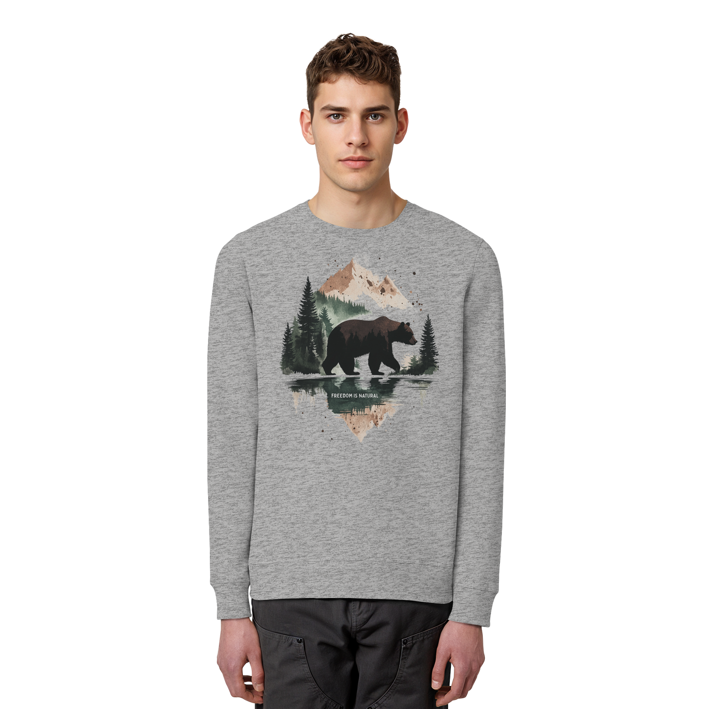 Bär Watercolor Style - Organic Basic Unisex Sweatshirt