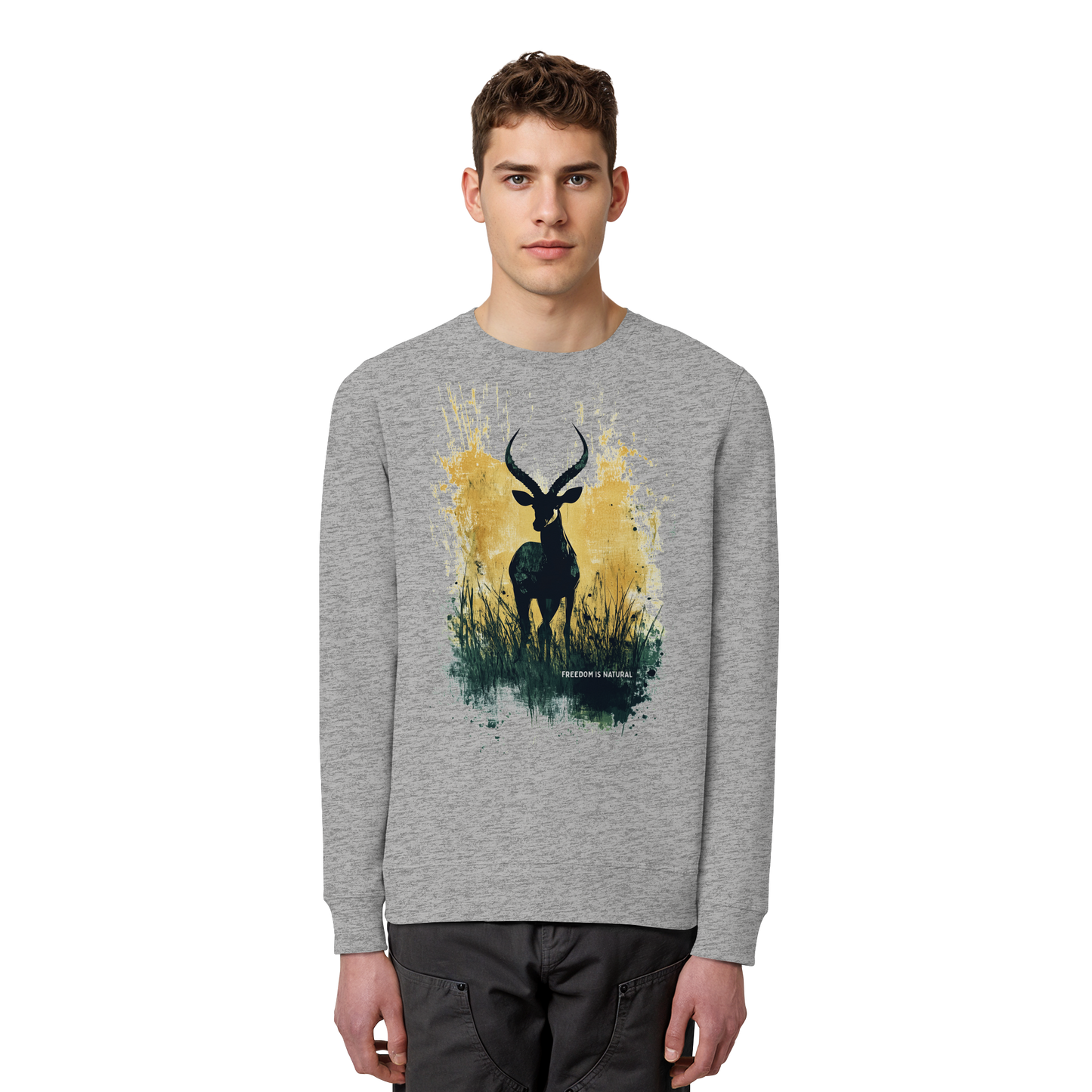 Antilope Watercolor Style - Organic Unisex Sweatshirt