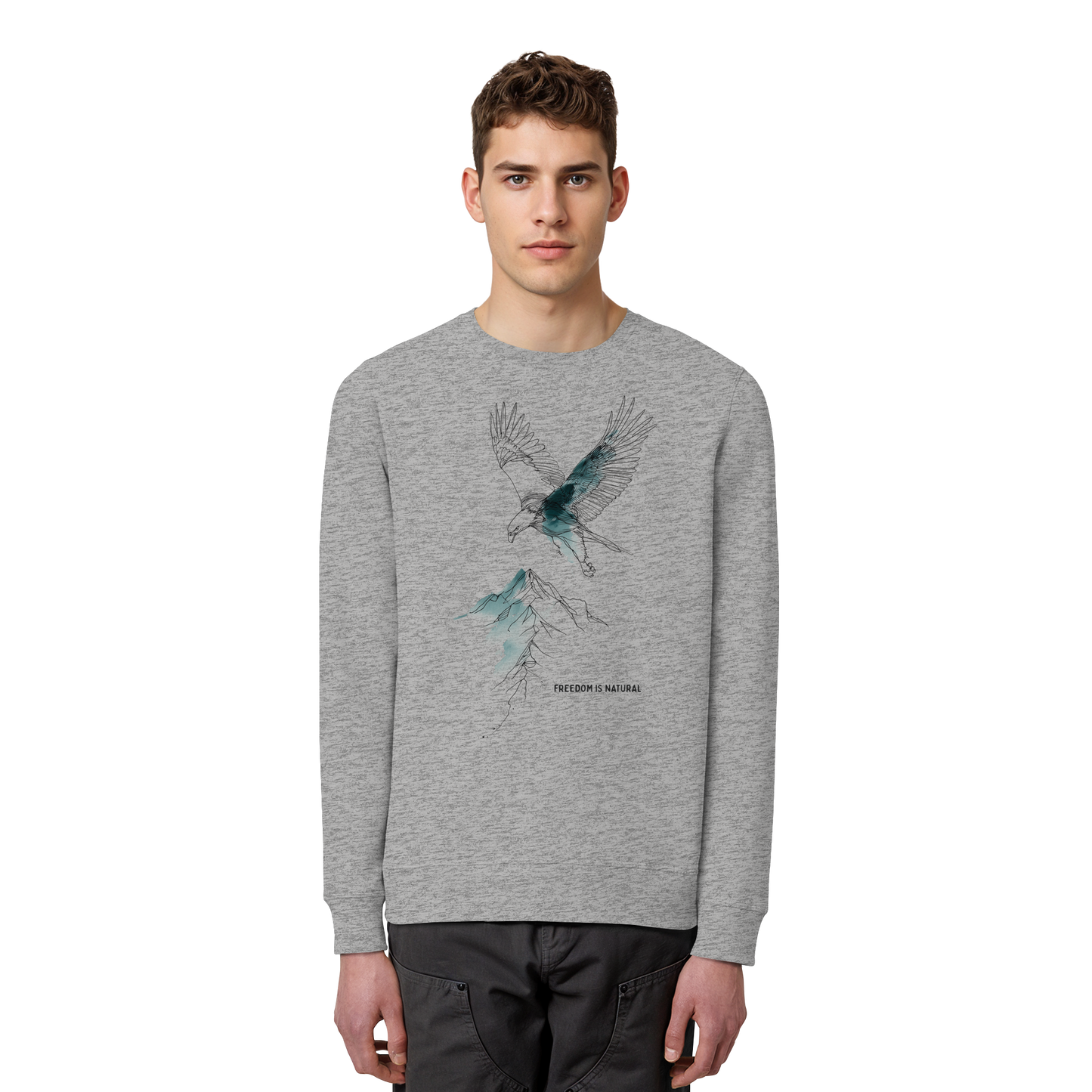 Adler Sketch Art Style - Organic Basic Unisex Sweatshirt