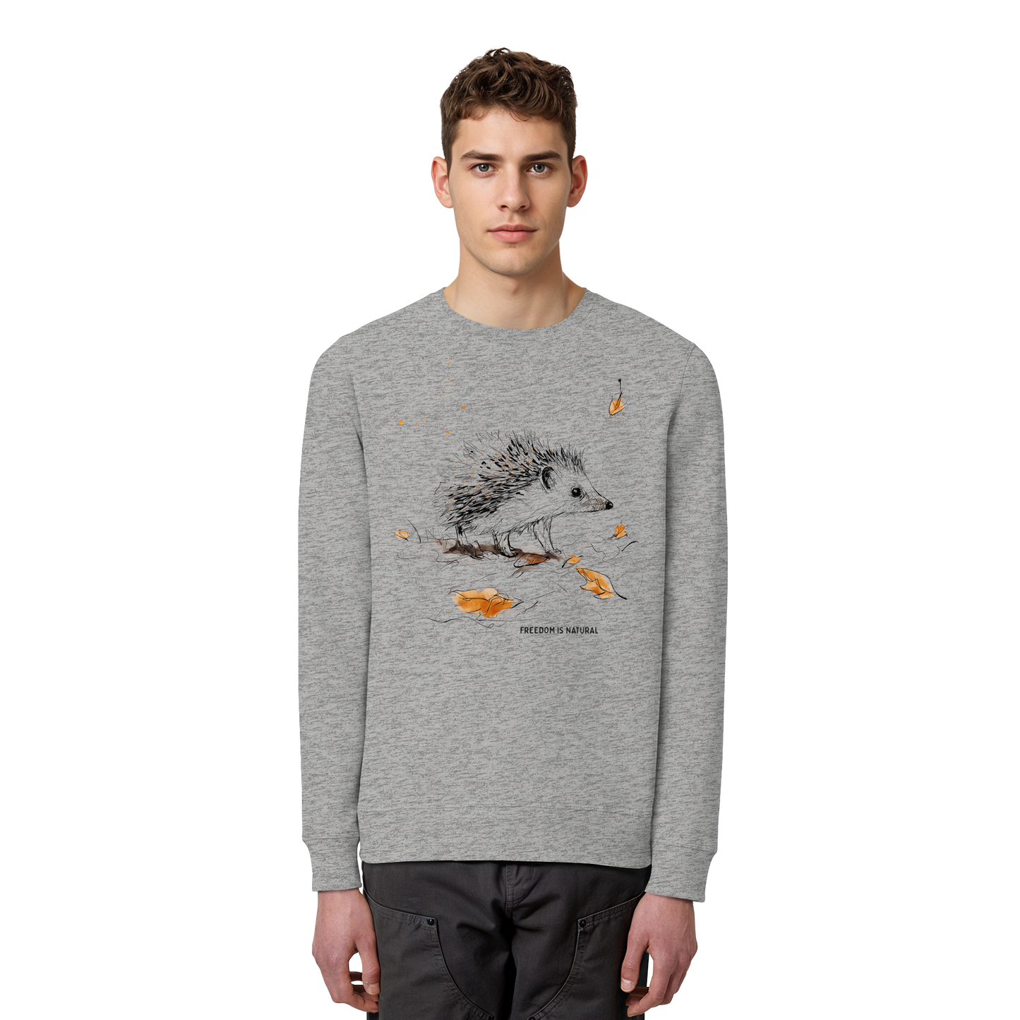 Igel Sketch Art Style - Organic Basic Unisex Sweatshirt