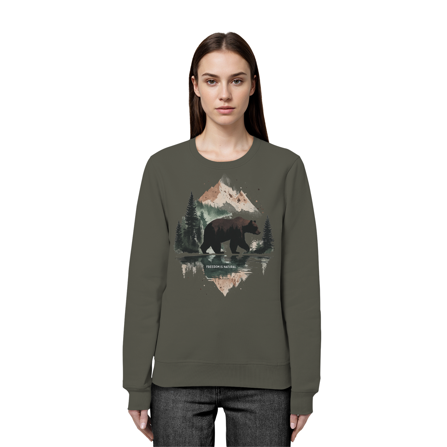 Bär Watercolor Style - Organic Basic Unisex Sweatshirt
