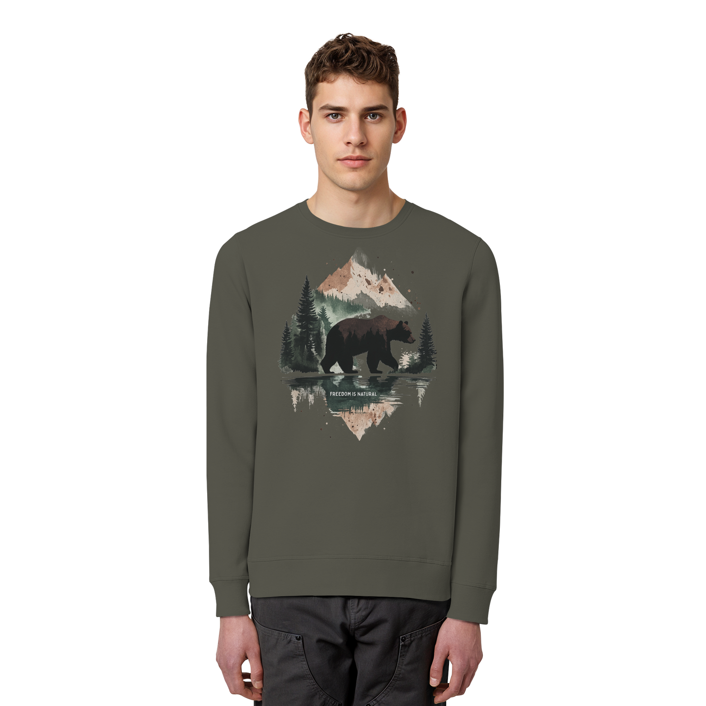 Bär Watercolor Style - Organic Basic Unisex Sweatshirt
