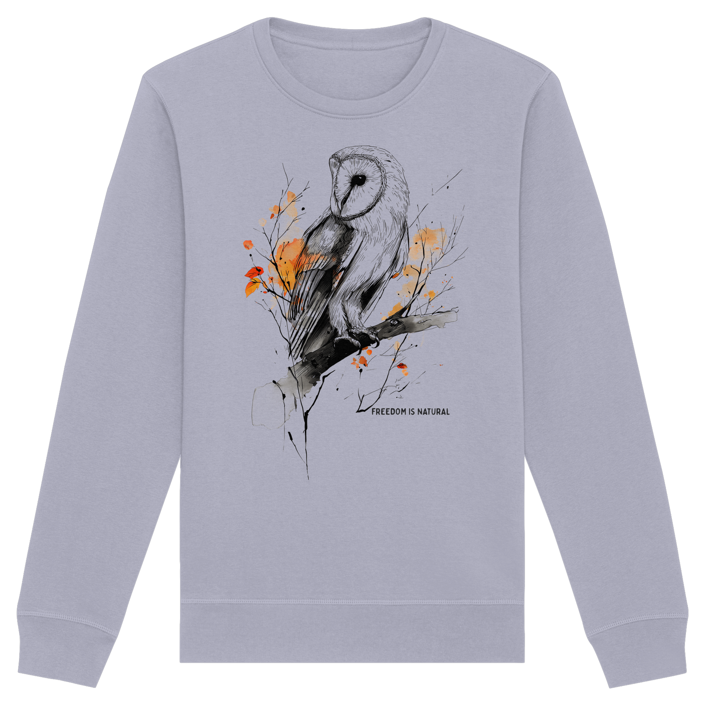 Eule Sketch Art Style - Organic Basic Unisex Sweatshirt