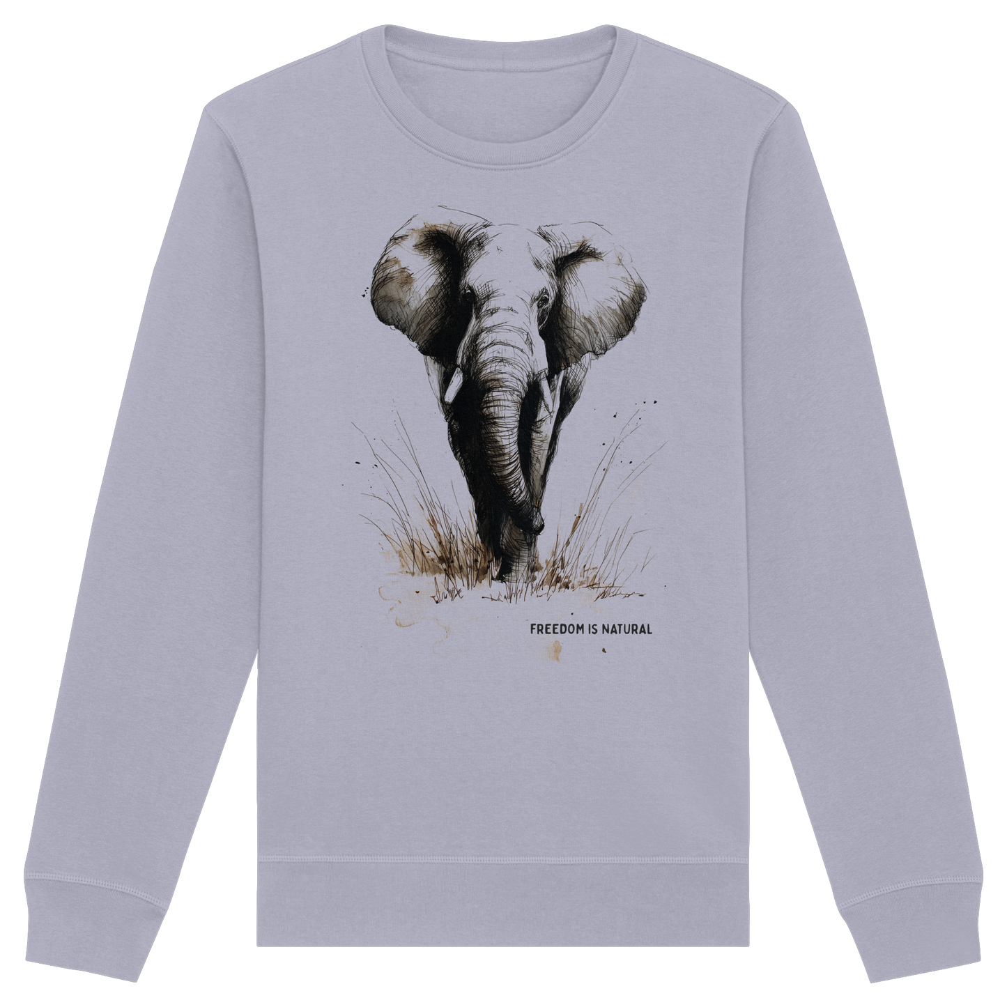 Elefant Sketch Art Style - Organic Basic Unisex Sweatshirt