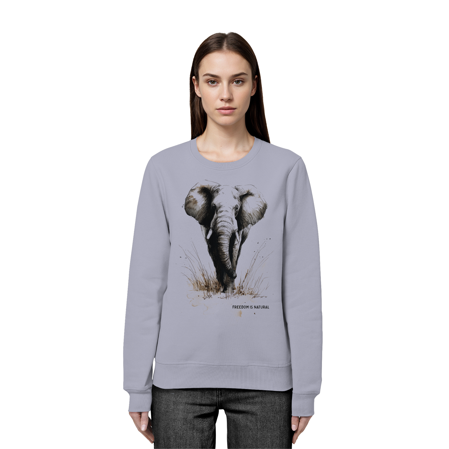 Elefant Sketch Art Style - Organic Basic Unisex Sweatshirt