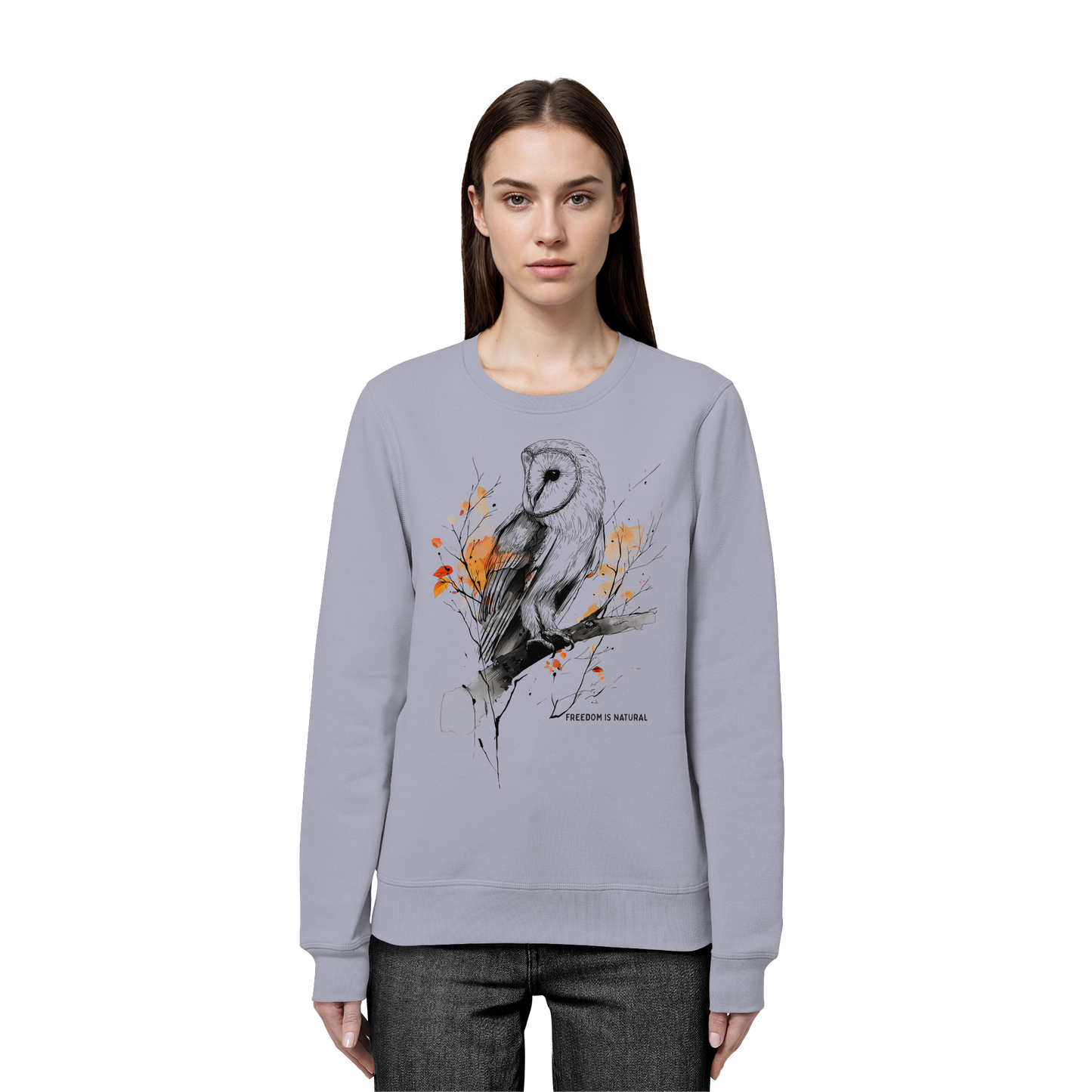 Eule Sketch Art Style - Organic Basic Unisex Sweatshirt