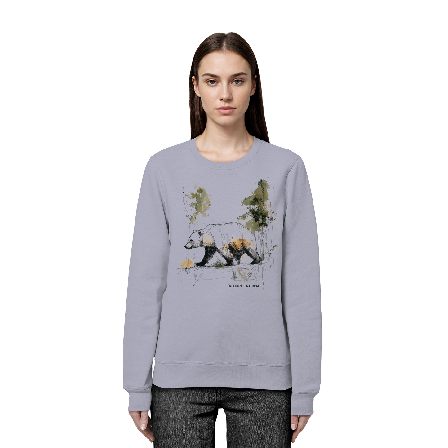 Bär Sketch Art Style - Organic Basic Unisex Sweatshirt