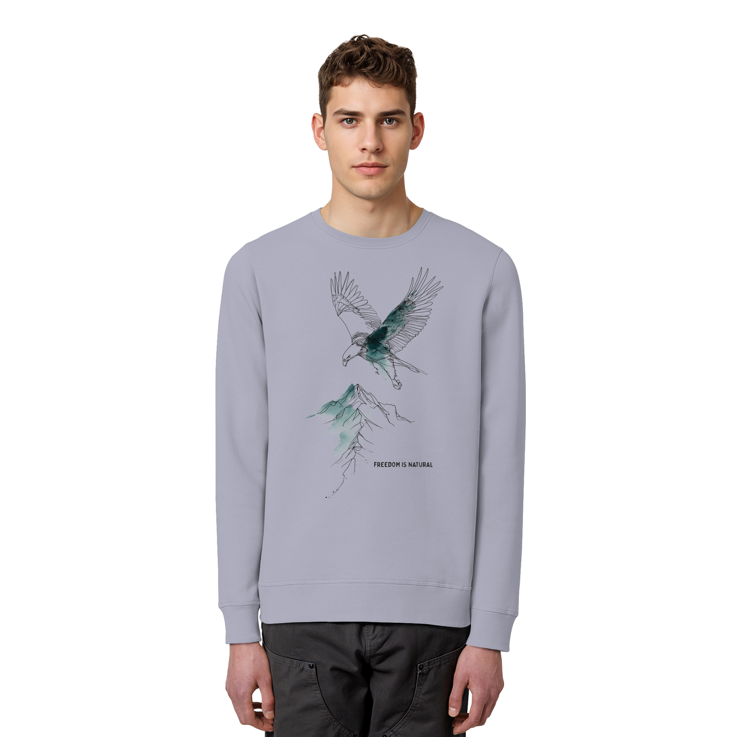 Adler Sketch Art Style - Organic Basic Unisex Sweatshirt