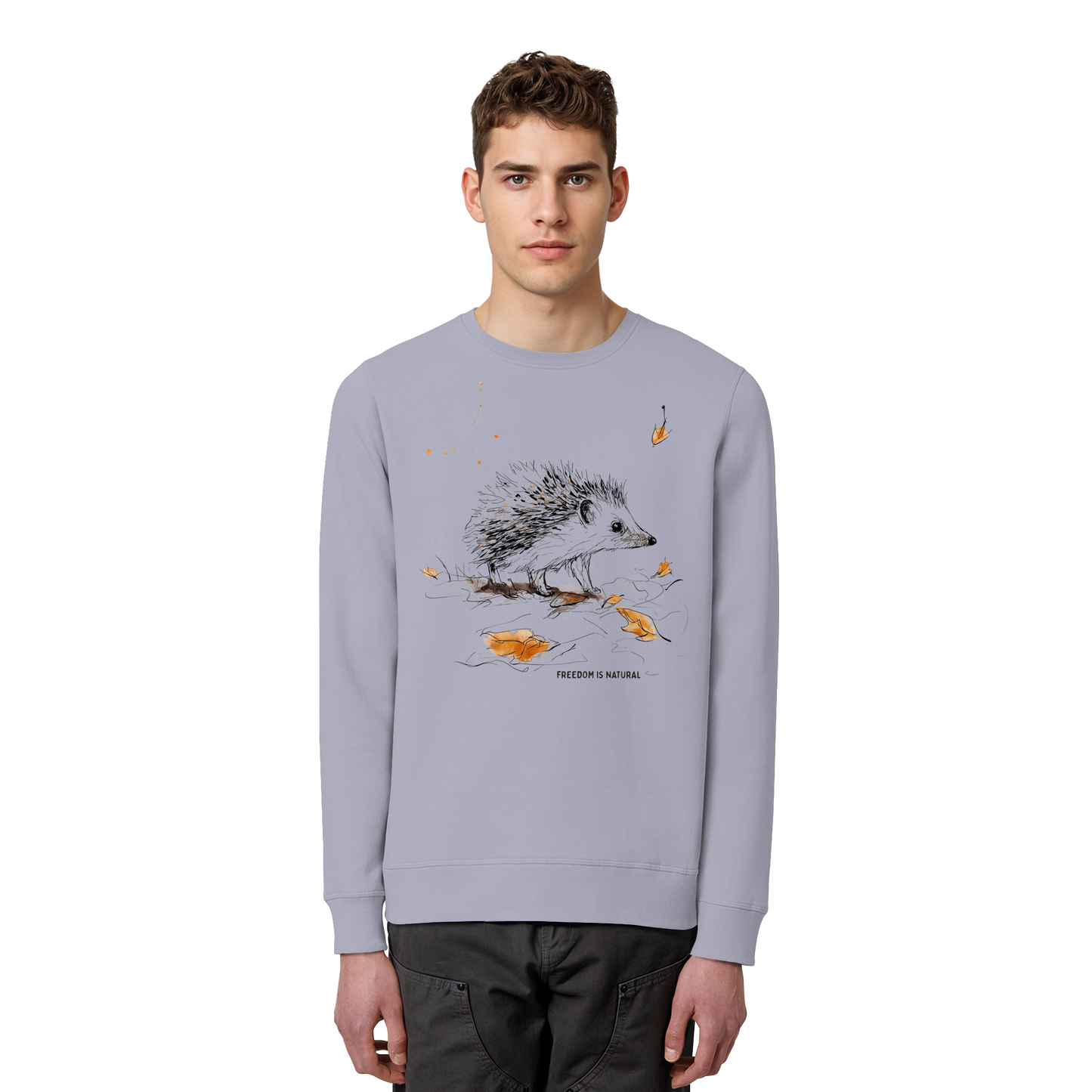 Igel Sketch Art Style - Organic Basic Unisex Sweatshirt