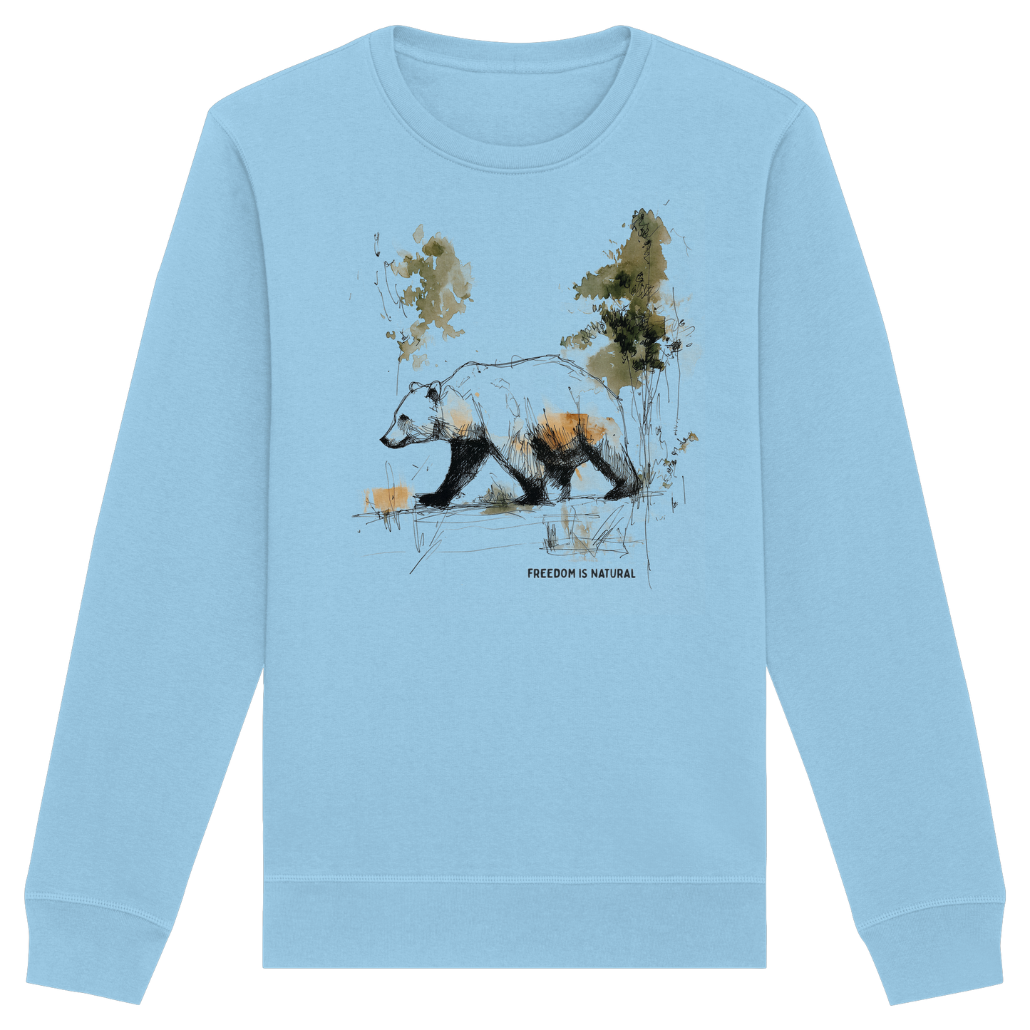 Bär Sketch Art Style - Organic Basic Unisex Sweatshirt