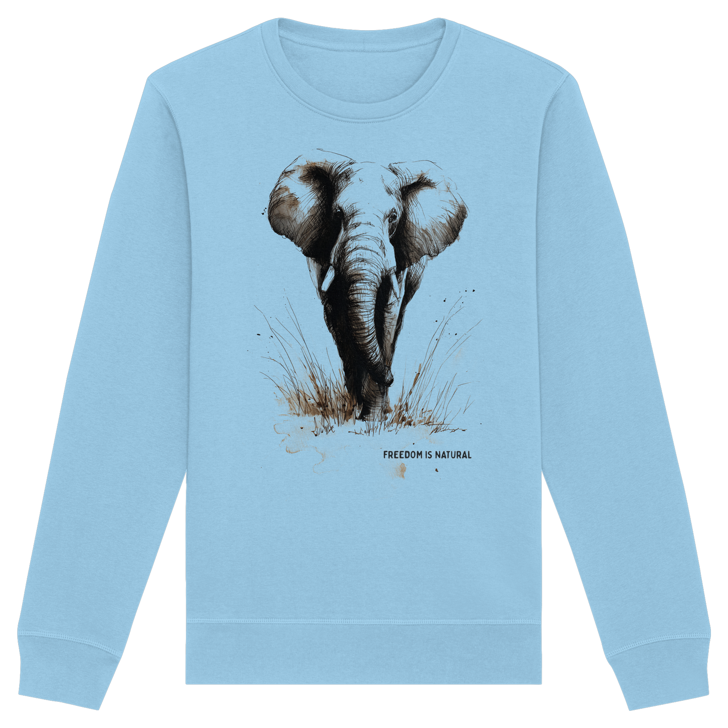 Elefant Sketch Art Style - Organic Basic Unisex Sweatshirt