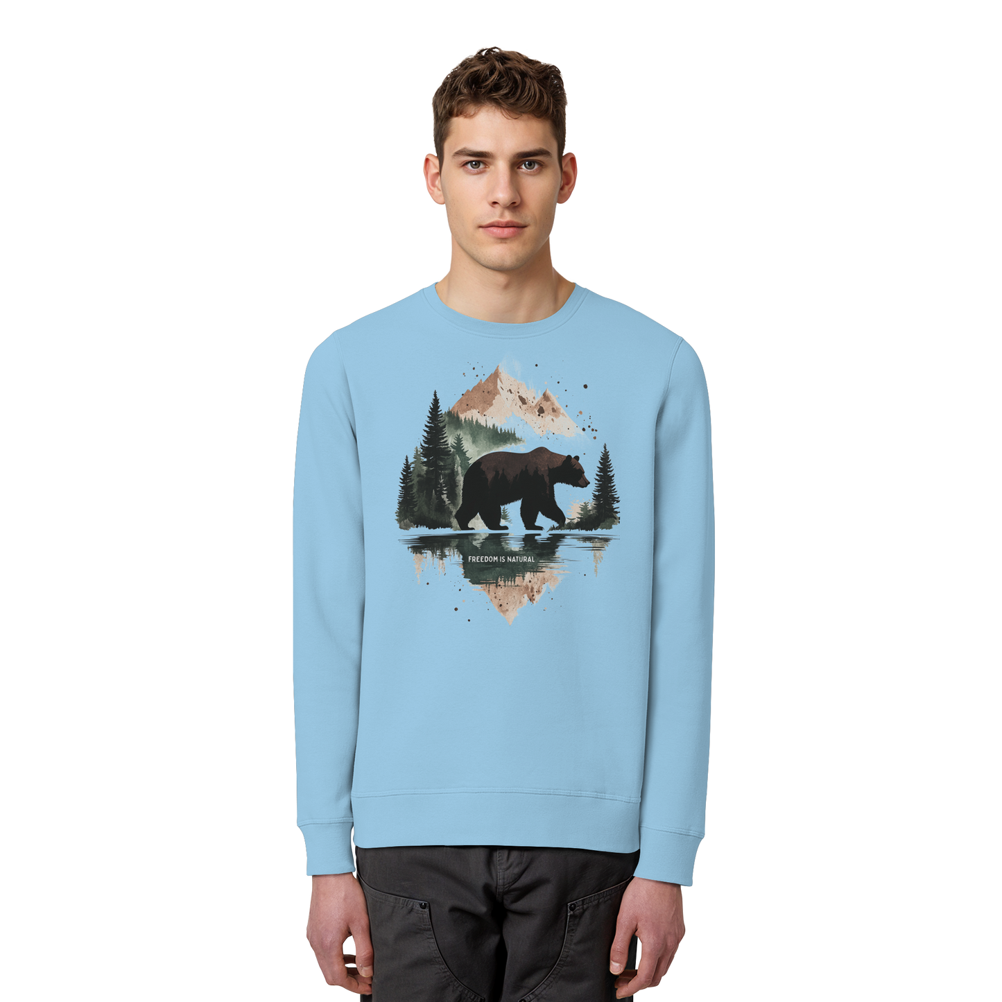 Bär Watercolor Style - Organic Basic Unisex Sweatshirt