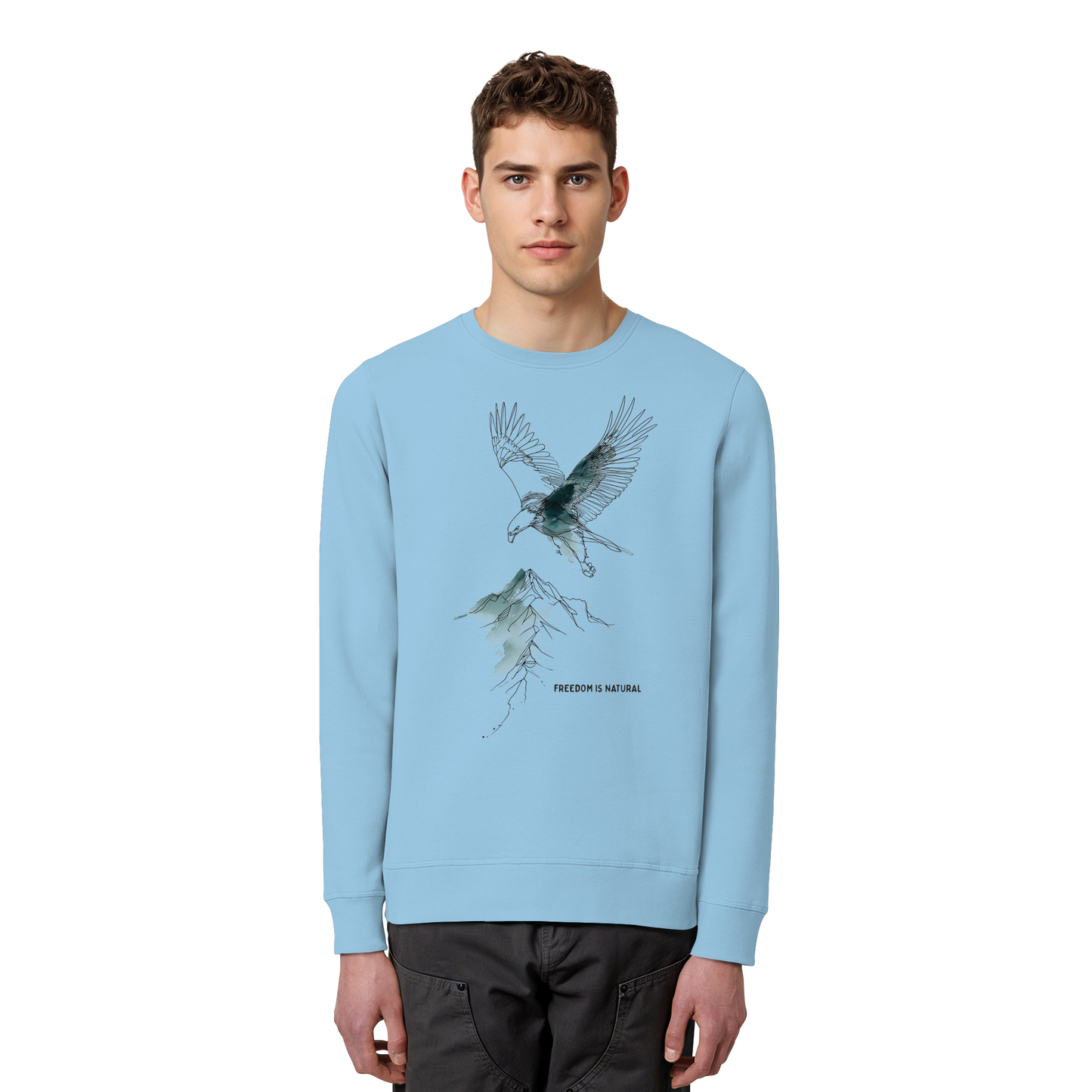 Adler Sketch Art Style - Organic Basic Unisex Sweatshirt
