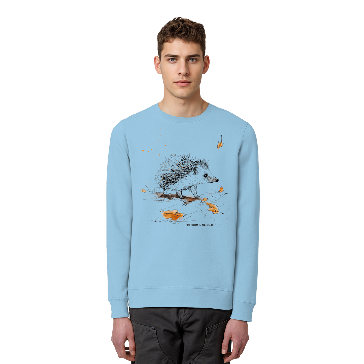 Igel Sketch Art Style - Organic Basic Unisex Sweatshirt