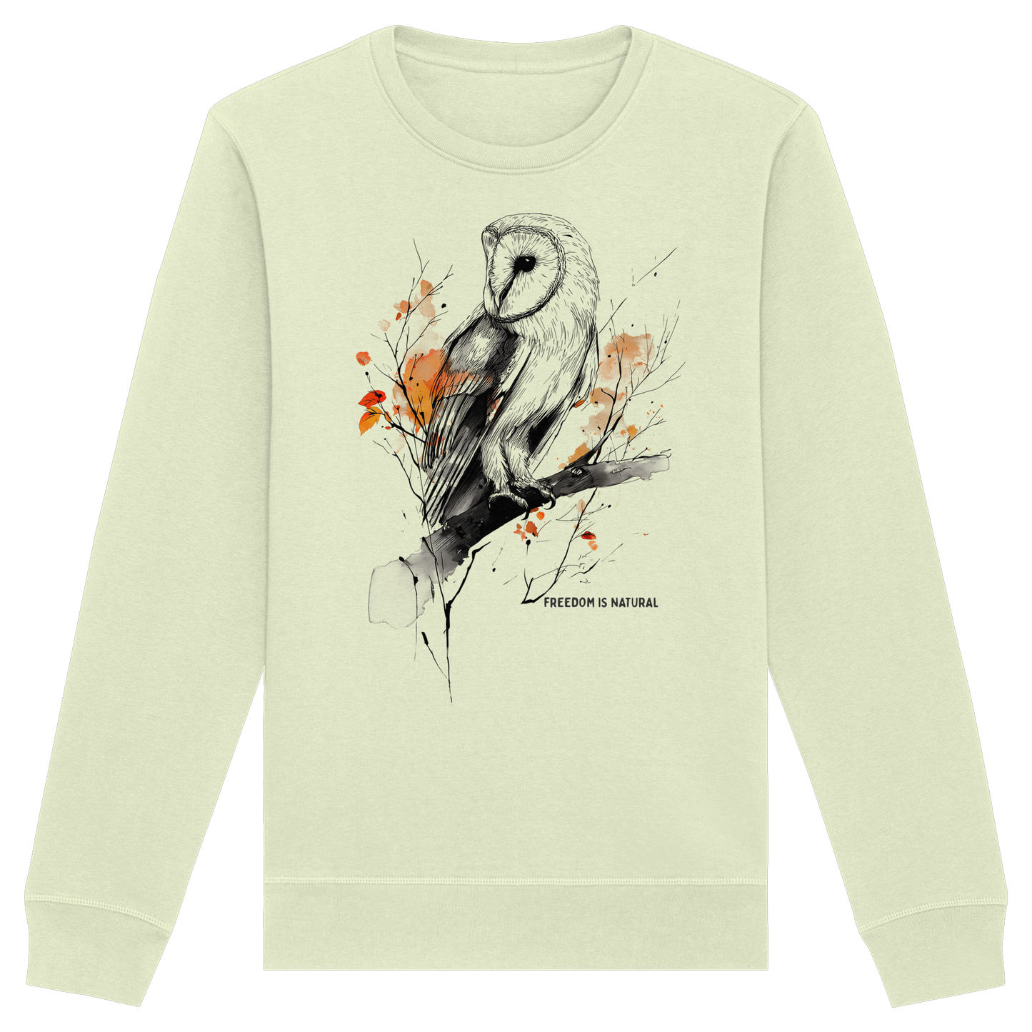 Eule Sketch Art Style - Organic Basic Unisex Sweatshirt