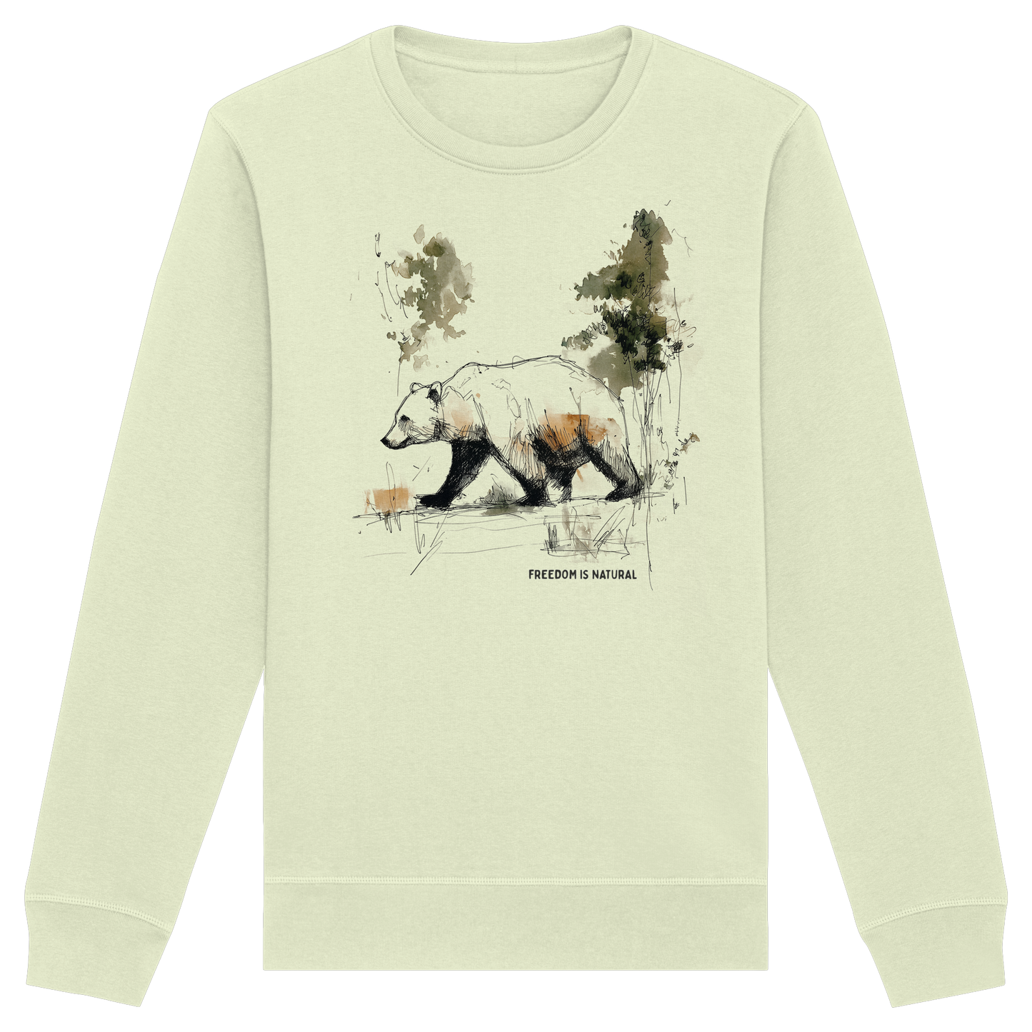 Bär Sketch Art Style - Organic Basic Unisex Sweatshirt
