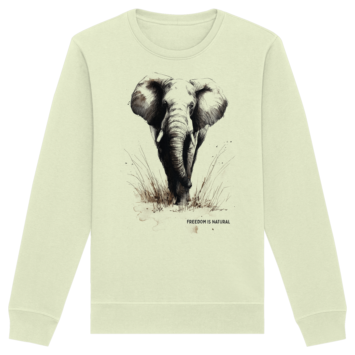 Elefant Sketch Art Style - Organic Basic Unisex Sweatshirt
