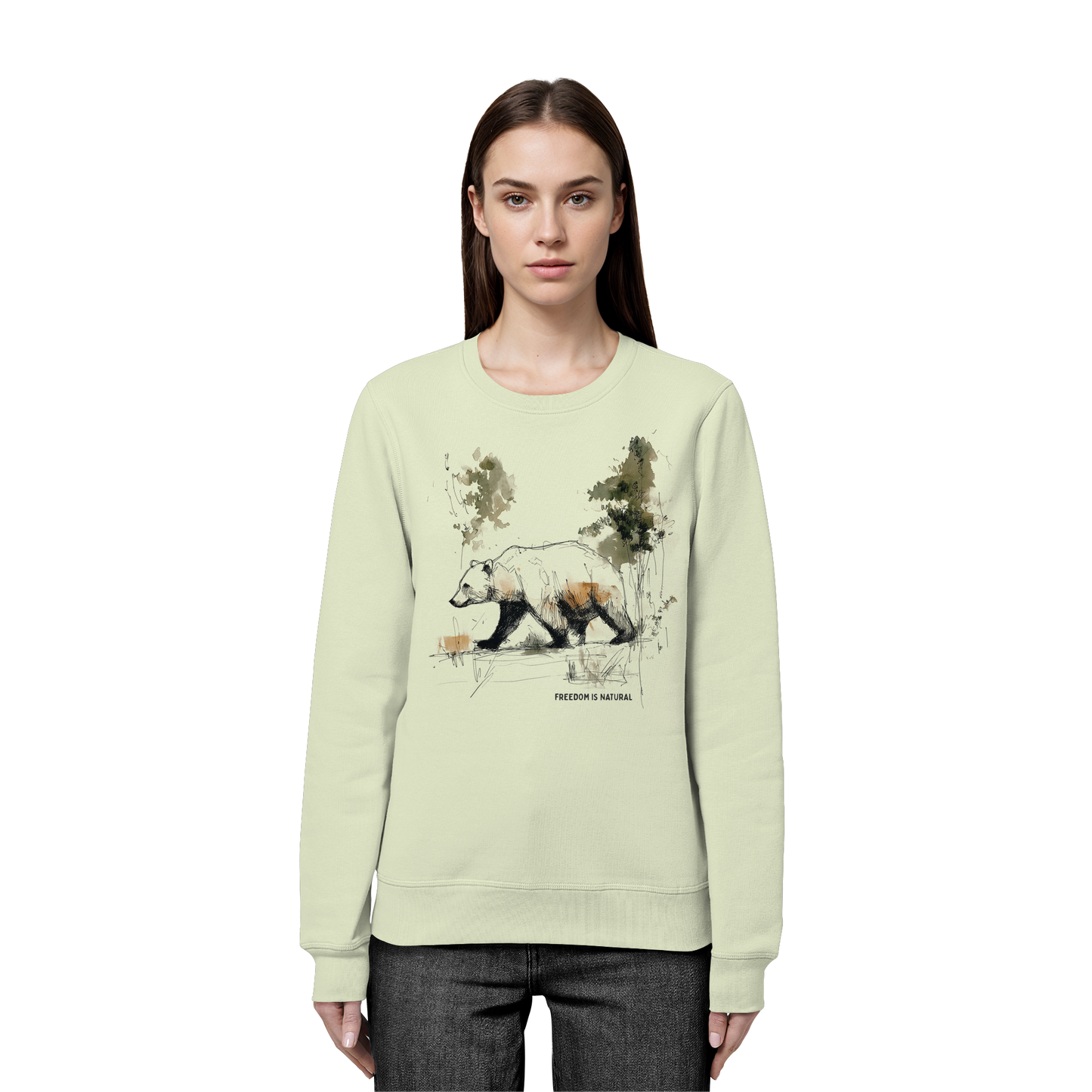 Bär Sketch Art Style - Organic Basic Unisex Sweatshirt