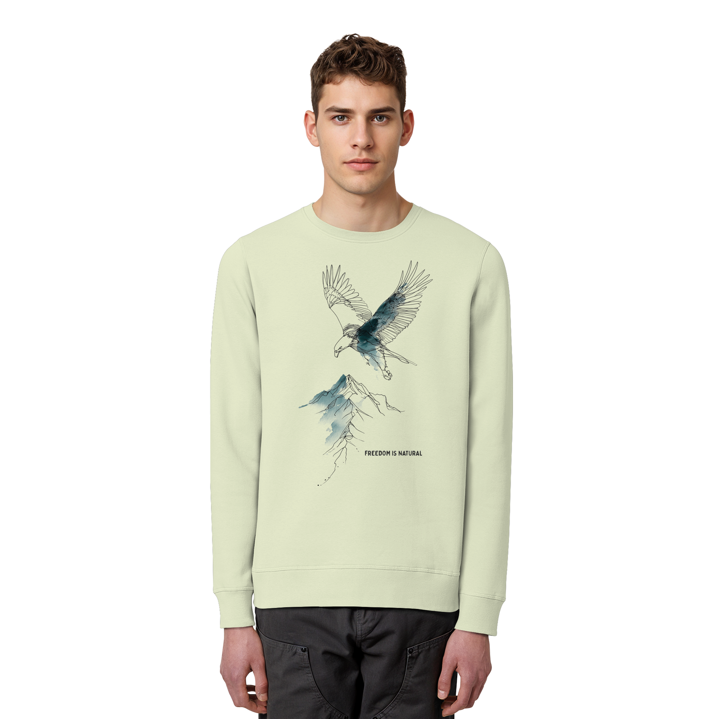 Adler Sketch Art Style - Organic Basic Unisex Sweatshirt