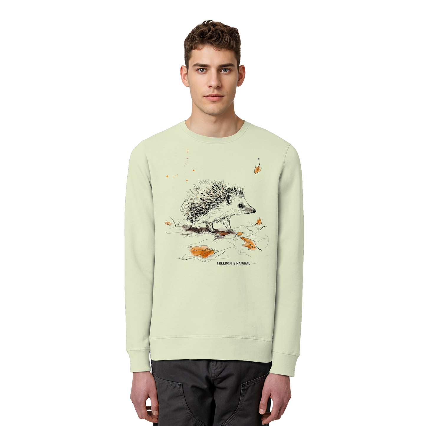Igel Sketch Art Style - Organic Basic Unisex Sweatshirt