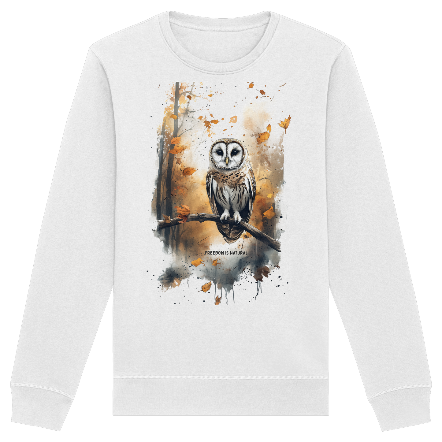 Eule Watercolor Style - Organic Basic Unisex Sweatshirt