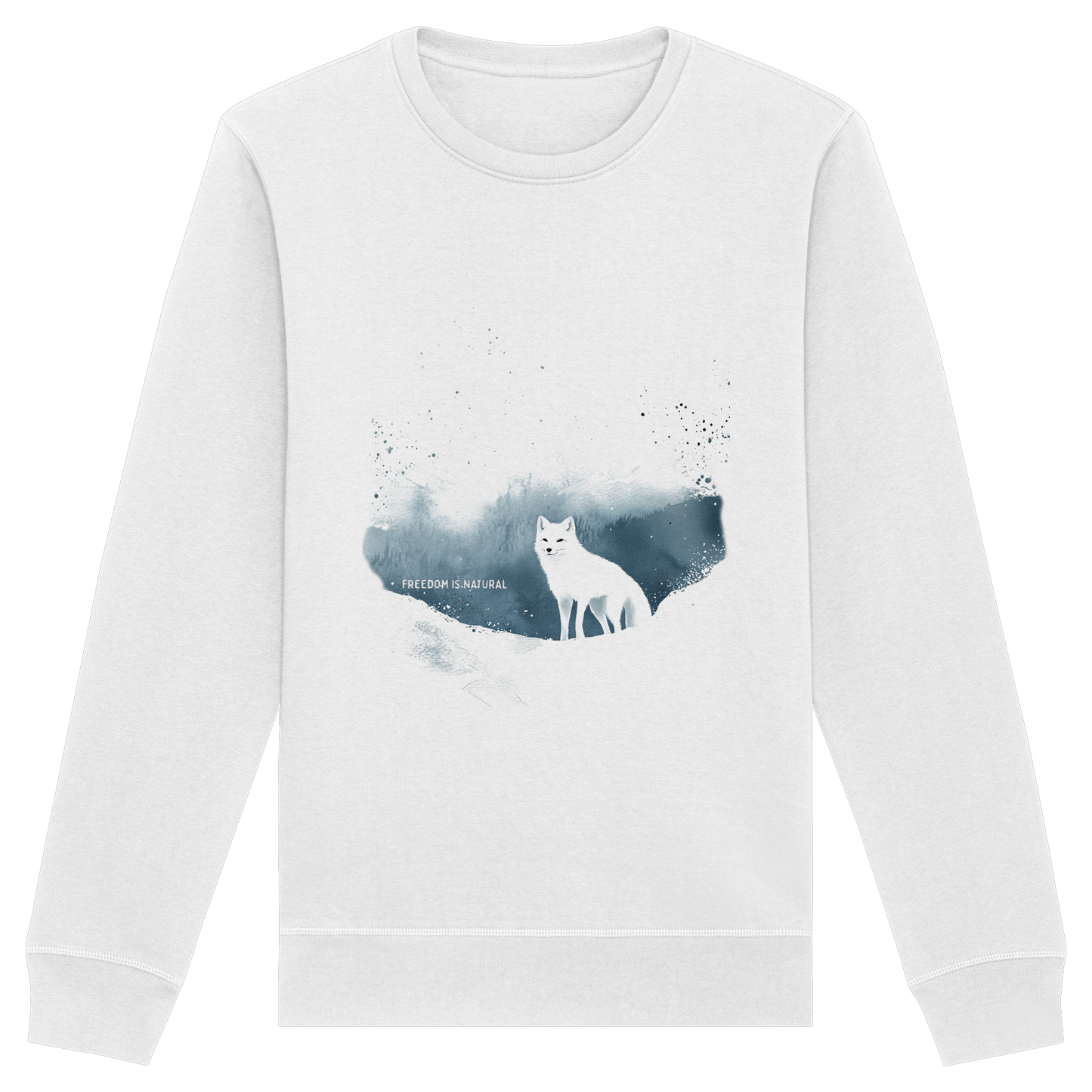 Schneefuchs Watercolor Style - Organic Basic Unisex Sweatshirt