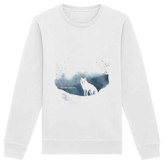 Schneefuchs Watercolor Style - Organic Basic Unisex Sweatshirt