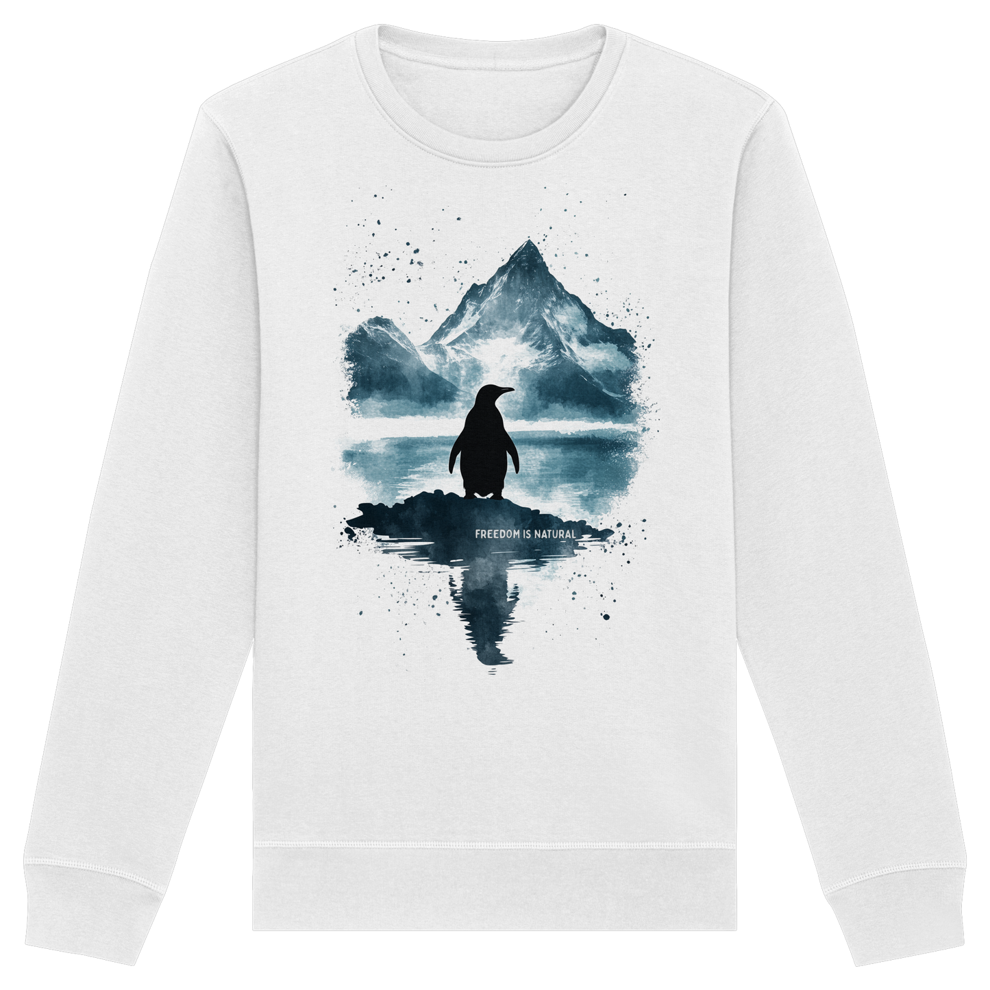 Pinguin Watercolor Style - Organic Basic Unisex Sweatshirt