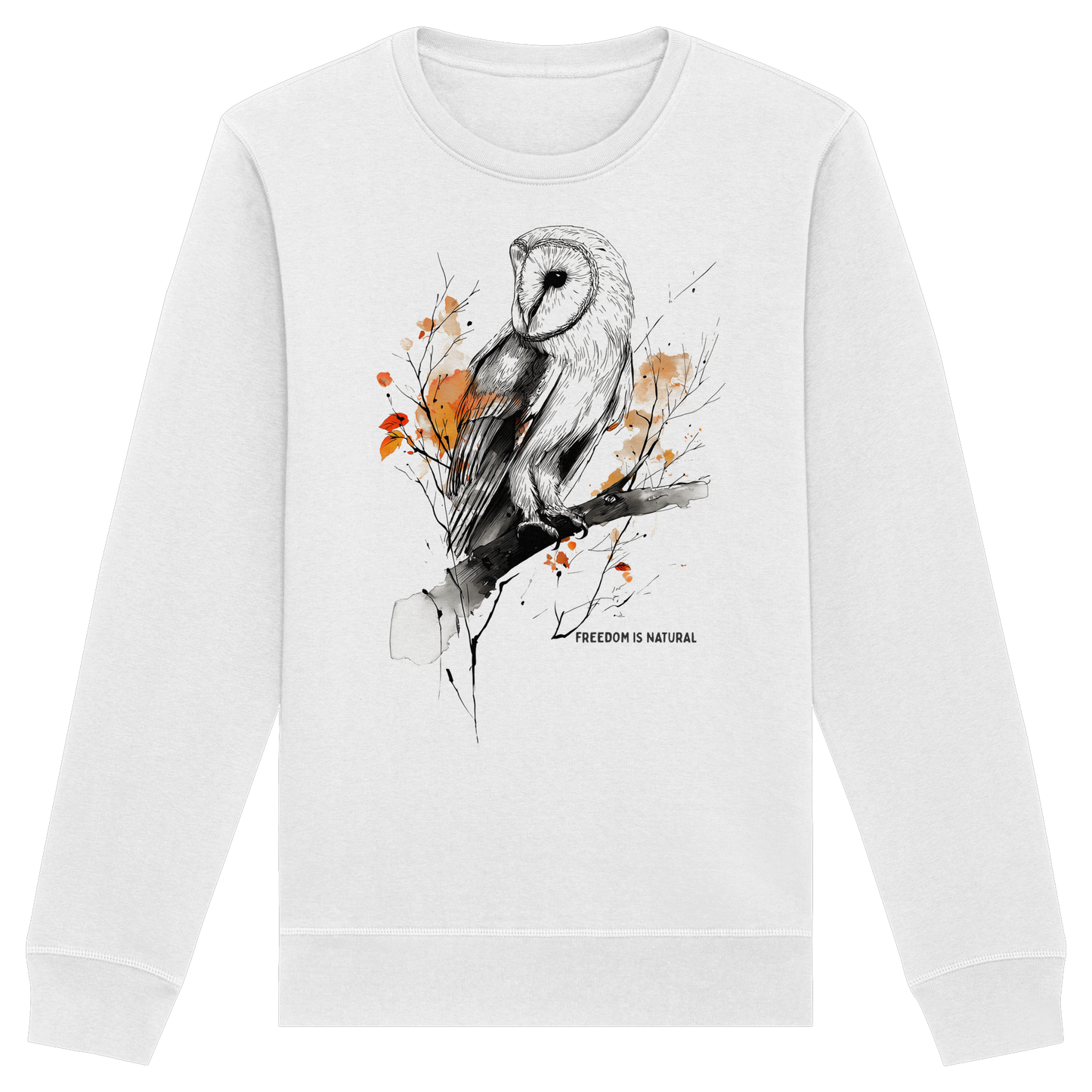 Eule Sketch Art Style - Organic Basic Unisex Sweatshirt