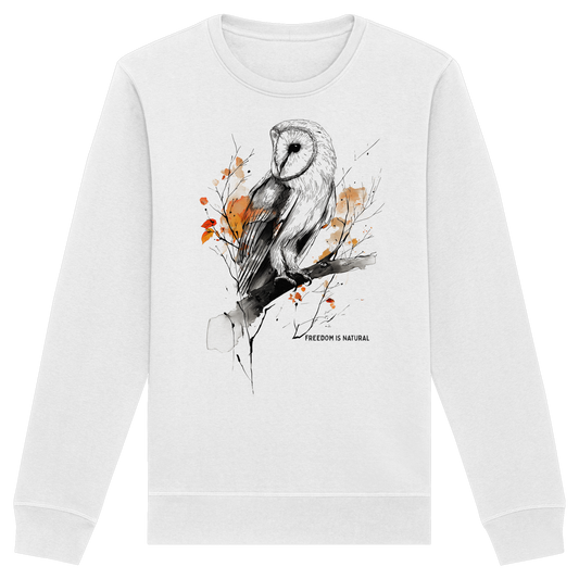 Eule Sketch Art Style - Organic Basic Unisex Sweatshirt