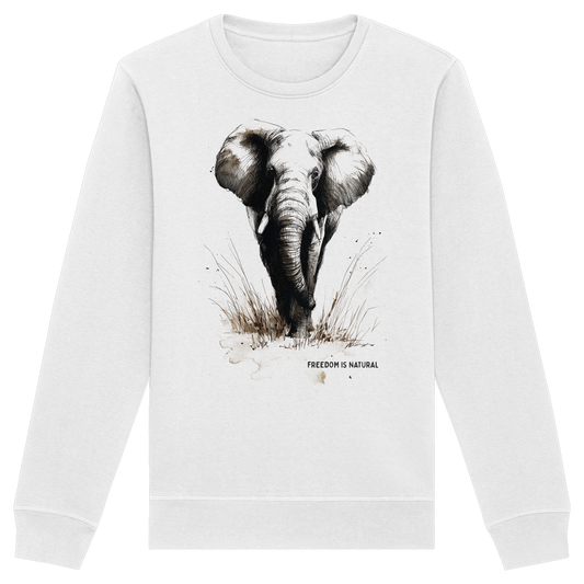 Elefant Sketch Art Style - Organic Basic Unisex Sweatshirt