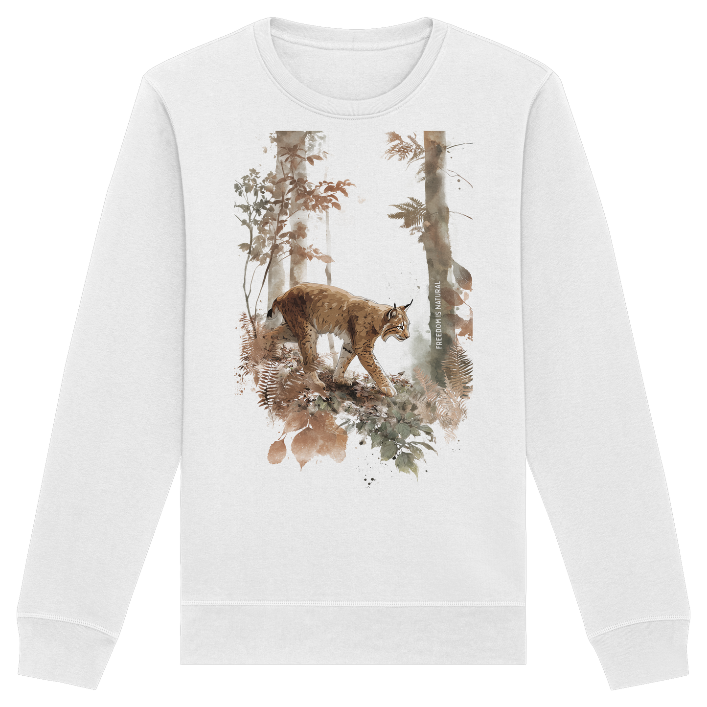 Luchs Watercolor Style - Organic Basic Unisex Sweatshirt