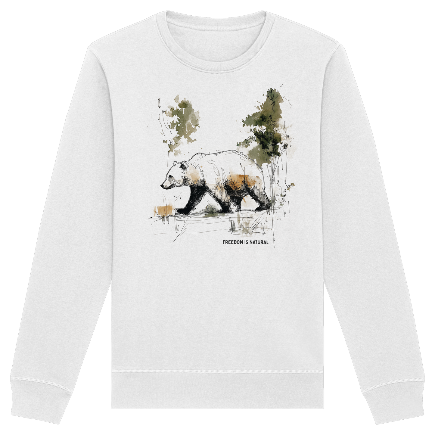Bär Sketch Art Style - Organic Basic Unisex Sweatshirt