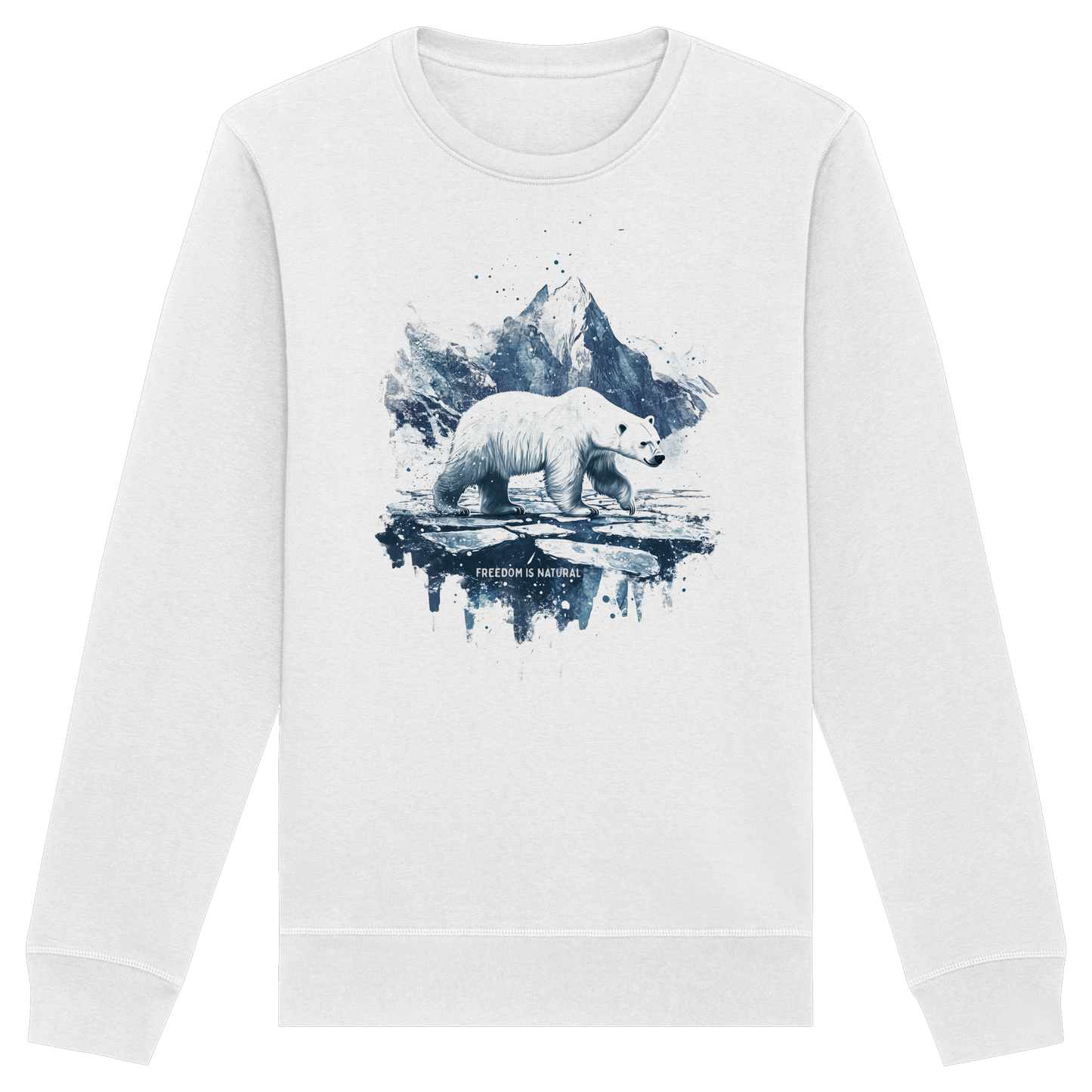 Eisbär Watercolor Style - Organic Basic Unisex Sweatshirt