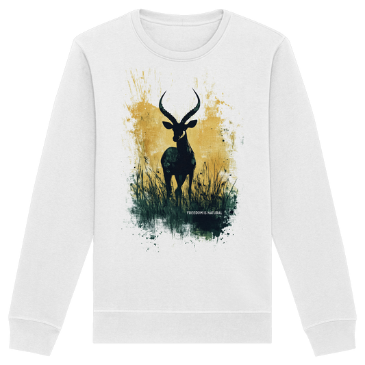 Antilope Watercolor Style - Organic Unisex Sweatshirt