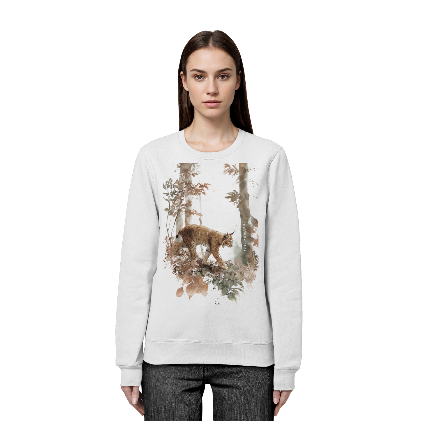 Luchs Watercolor Style - Organic Basic Unisex Sweatshirt