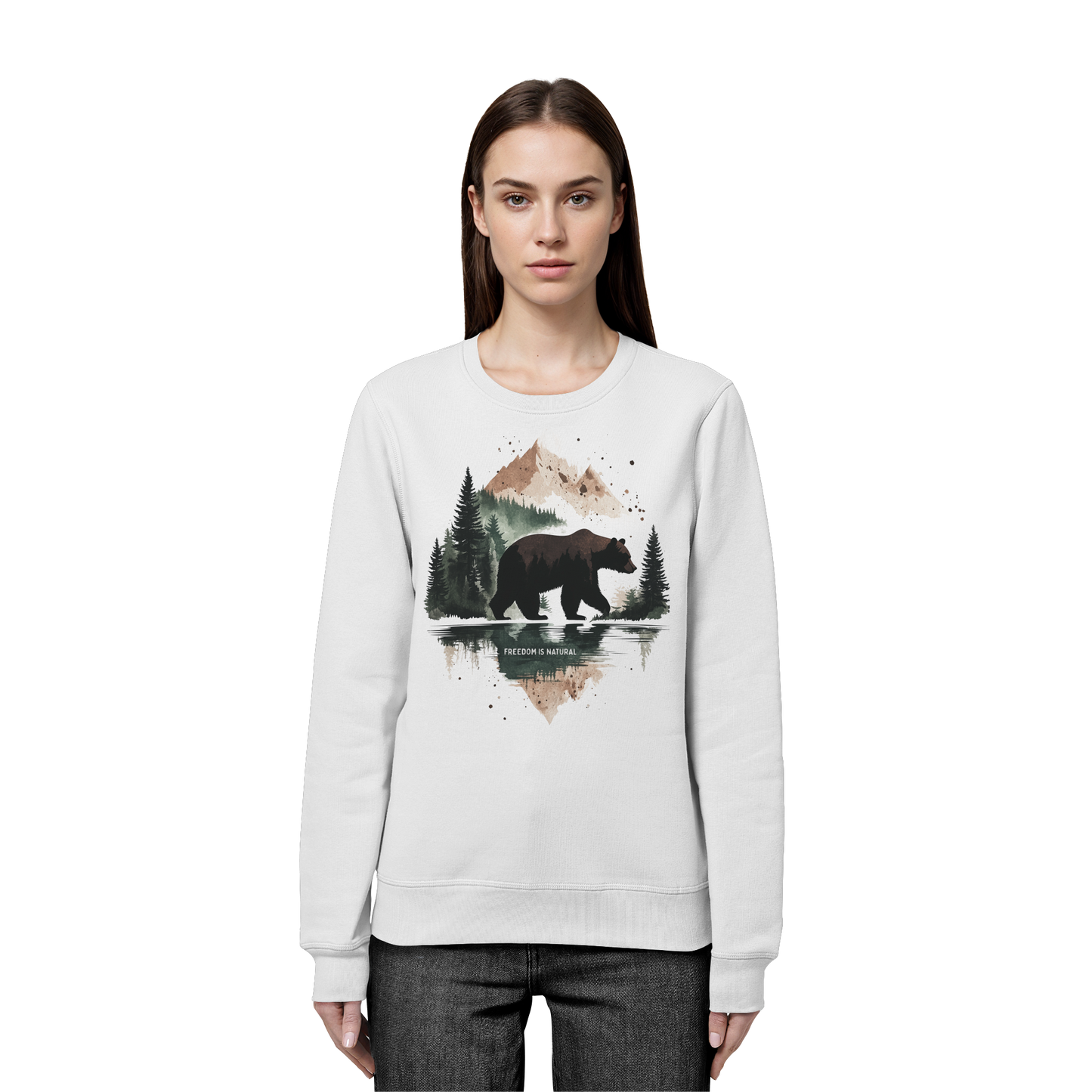 Bär Watercolor Style - Organic Basic Unisex Sweatshirt